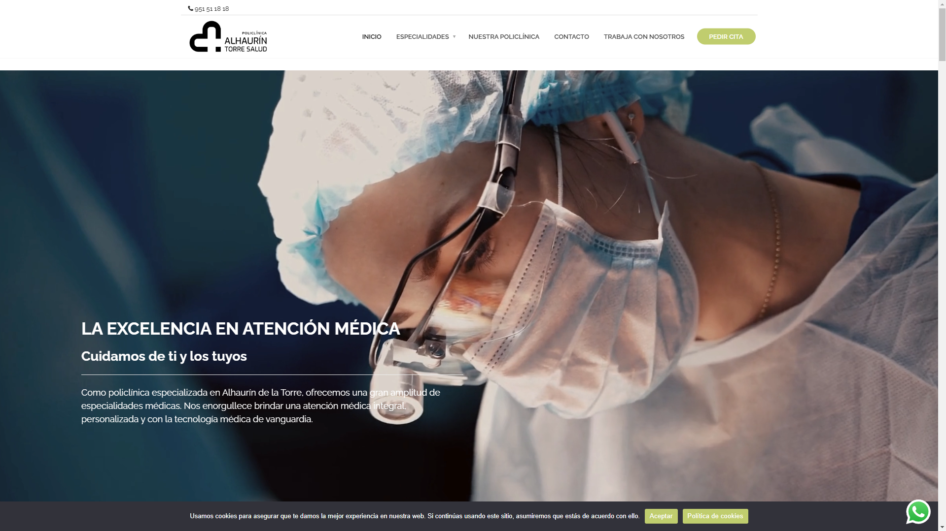 Web Alhaurín Torre Salud, Clínica especializada en Alhaurín de la Torre